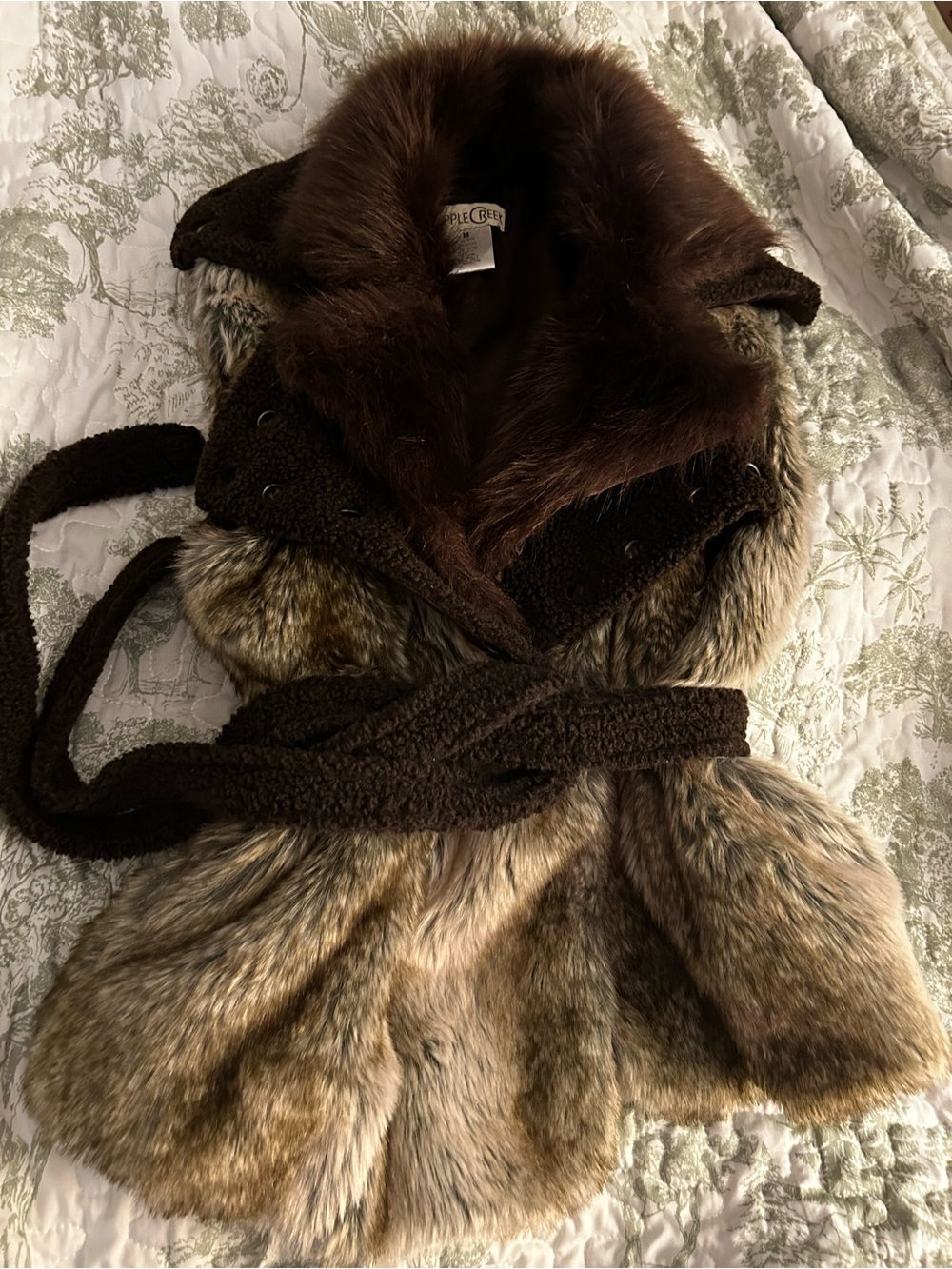 Gently Loved Cripple Creek Faux Fur and Fleece Trimmed Vest